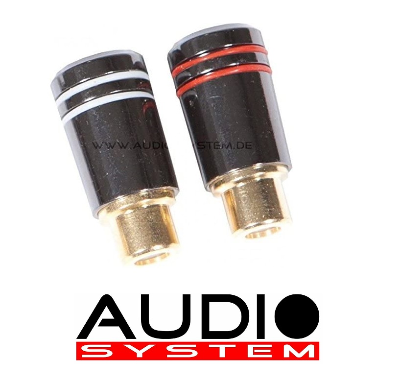 Audio System Z-PRO RCA JACK HIGH-END Cinchkupplung lötbare Cinch Kupplungen 1 Paar