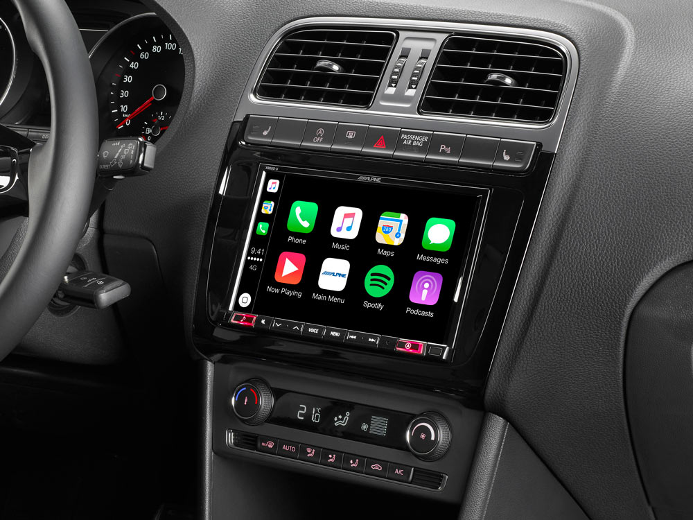 Alpine X803D-P6C 8-Zoll Premium-Infotainment-System für Volkswagen Polo 5 / GTI (6C) mit Navigationssystem, Apple CarPlay und Android Auto Unterstützung 