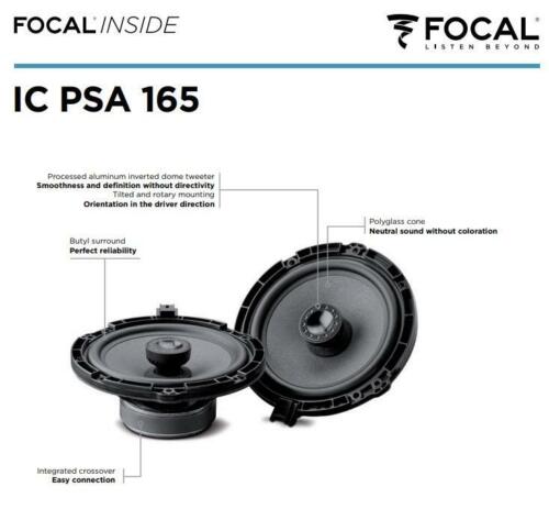 Focal ICPSA165 Inside 16,5 cm (6.5") 2-Wege Koax Lautsprecher Set kompatibel mit Peugeot, Citroen 1 Paar