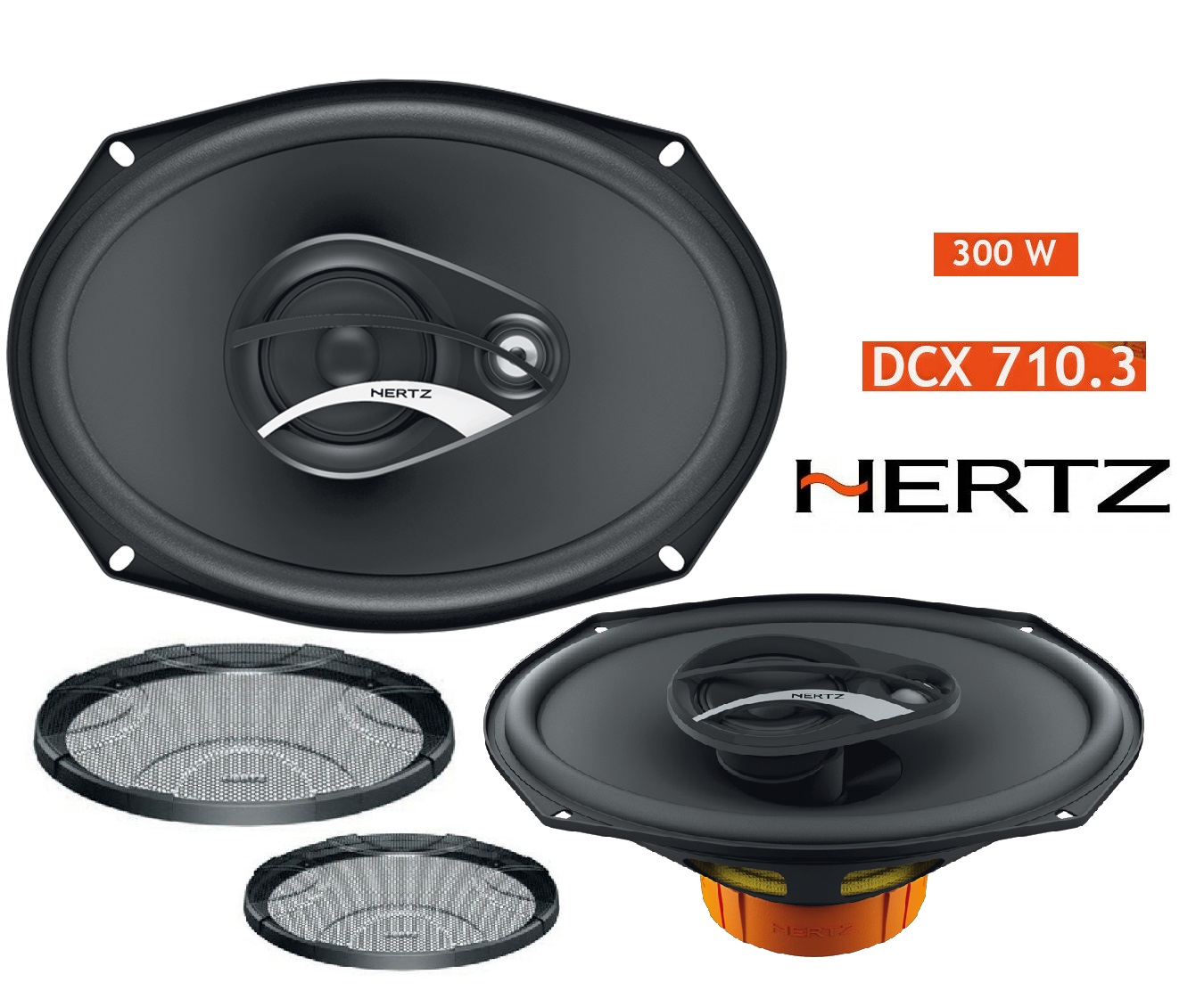 Hertz Dieci DCX 710.3 - 7x10" 3-Wege Koaxialsystem DCX710.3 SET COAX 3Way 7"x10"+Grille 1 Paar