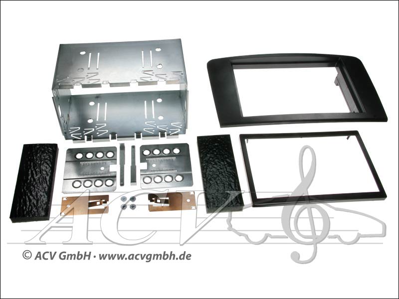 Doppel-DIN Einbaukit Rubber Touch Mercedes M-Klasse (W164) Doppel-DIN Einbaukit Rubber Touch Mercedes M-Klasse (W164)