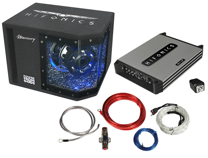 HIFONICS MBP1000.4 BASS PACK 4CH MBP 1000.4 (Subwoofer + amplifier + Cable)