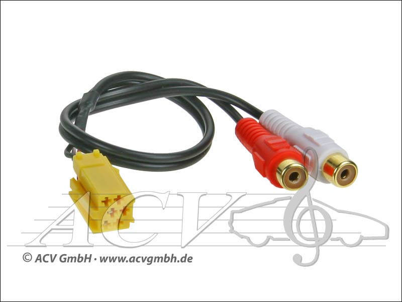 ACV 1424-08 adaptateur AUX pour Alfa / Fiat 6-pin mini ISO jaune 