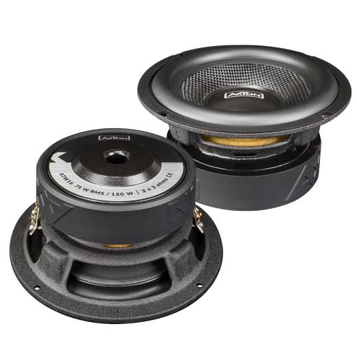 AXTON ATW16 16.5 cm / 6.5″ Subwoofer 2 x 2 Ohm 150 Watt Kickbass 