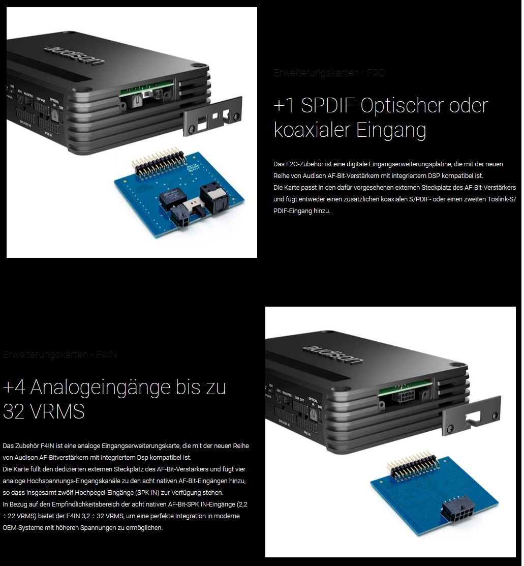 Audison FORZA AF M1.7 bit 1-Kanal Digital Verstärker mit DSP 1200 Watt ...