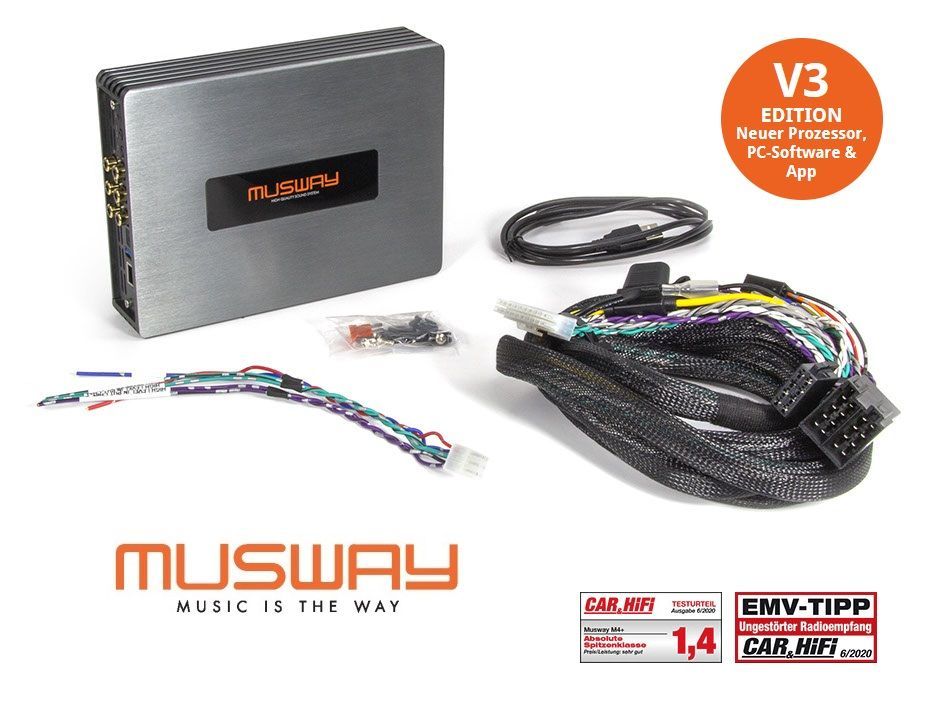 MUSWAY M4+V3-512K Digital 4-Kanal AMP mit 8-Kanal DSP (512K Version)